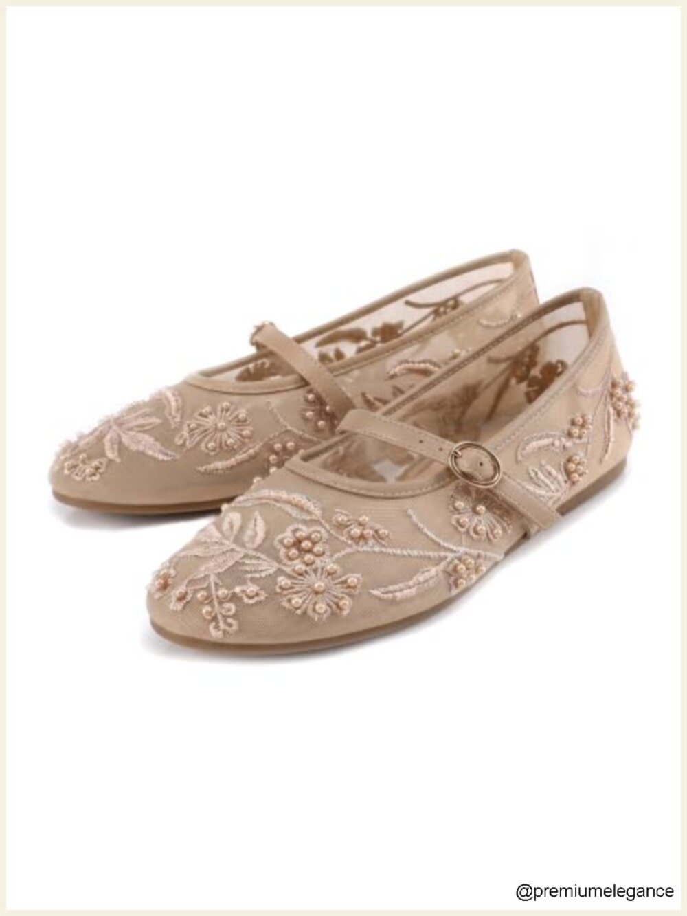 Lace Embroidered Mary Jane Ballet Flats Slip On Round Toe Comfortable Dress